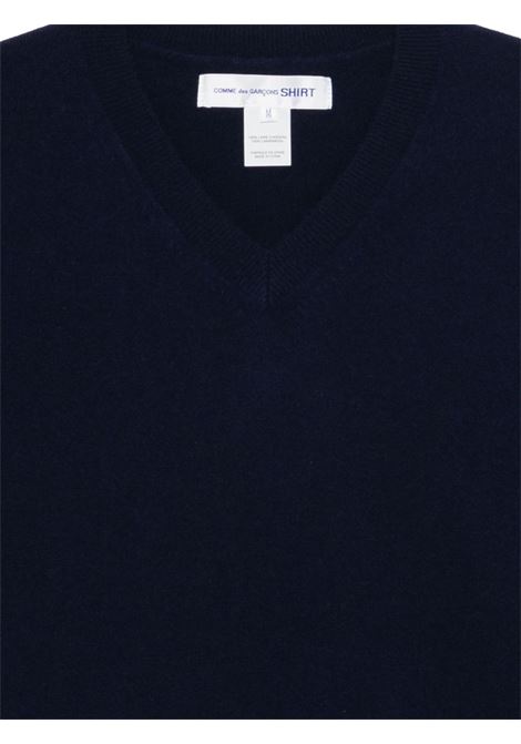 knit pullover man navy COMME DES GARÇONS | FZ-N107-PER2